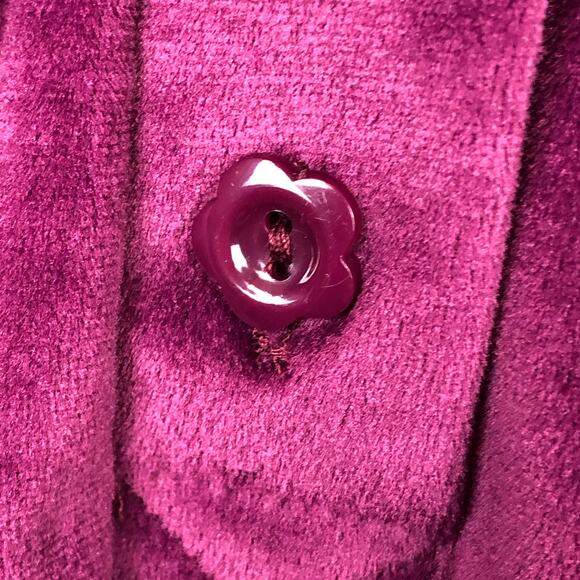 Vintage In Design Purple Velour Kids Dress Size Medium - Picture 3 of 4